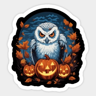 Snowy Owl Halloween Sticker